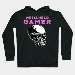 Metalhead Gamer Full Skull Pink Hoodie